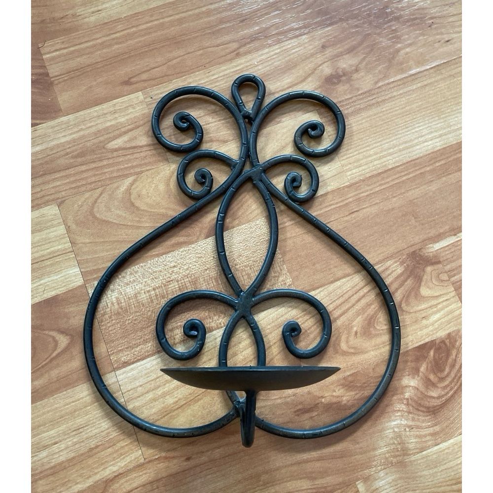 Vintage‎ Cast Iron Wall Candle Holder